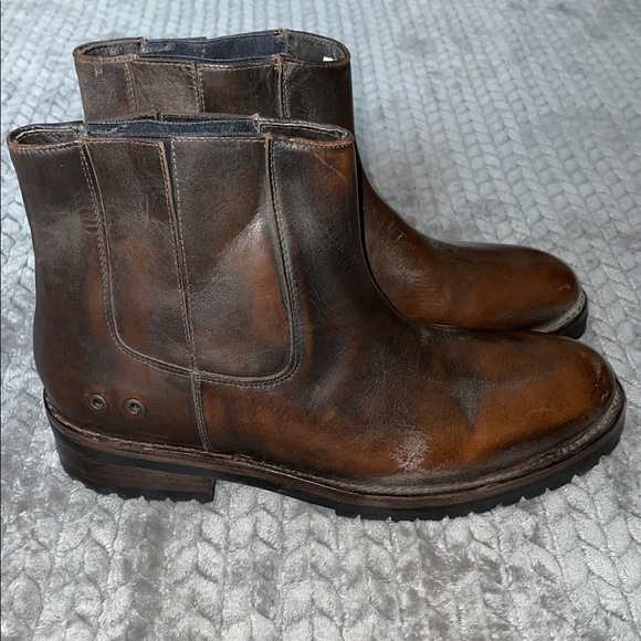Freebird By Steven Ankle Boot Mens 12. Brown Distress Leather. Style is Dean. - Picture 1 of 14